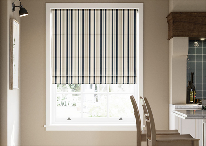 The British Stripe Co. George, Polzeath No.1 - Twist&Fit Roman Blind - Image 3